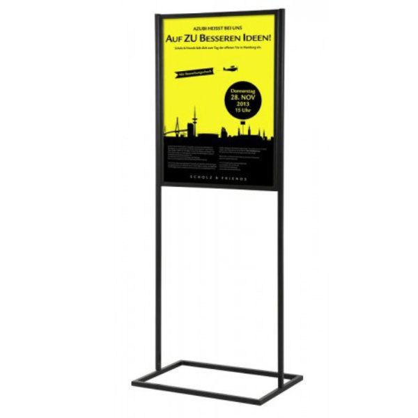 22w x 28h Metal Poster Display Stand With 1 Tier Black